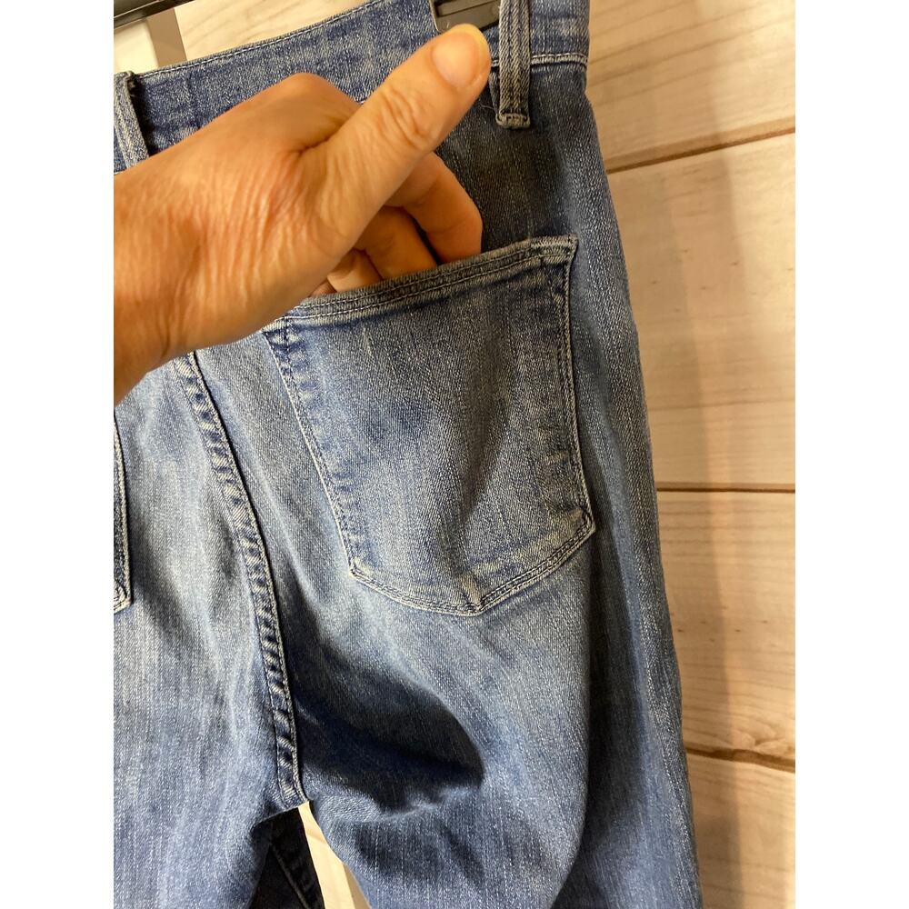 Frame Denim Le Flare de Francois High Rise Flare Jeans Blue Coated Pants Size 28 - Picture 8 of 13